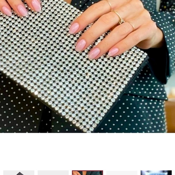 Amber sceats crystal studded shoulder / clutch bag. Stella crystal evening bag. - Picture 7 of 8